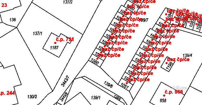 Rtyně v Podkrkonoší 43669948 na parcele st. 1061 v KÚ Rtyně v Podkrkonoší, Katastrální mapa