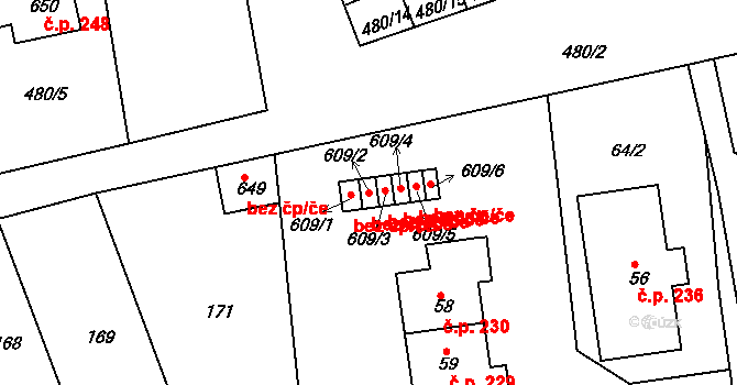Jívka 44925948 na parcele st. 609/2 v KÚ Horní Vernéřovice, Katastrální mapa