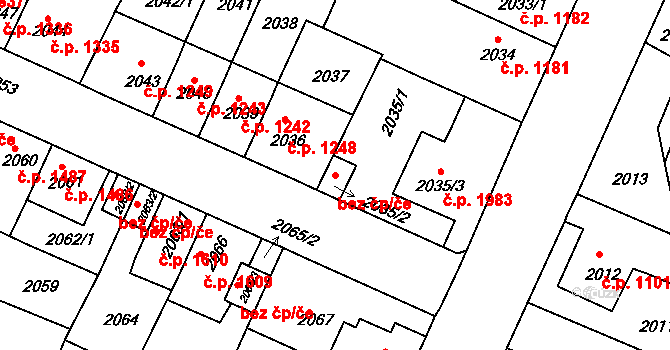 Litoměřice 47610948 na parcele st. 2035/2 v KÚ Litoměřice, Katastrální mapa