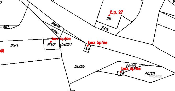 Ždírec 48495948 na parcele st. 34 v KÚ Smederov, Katastrální mapa