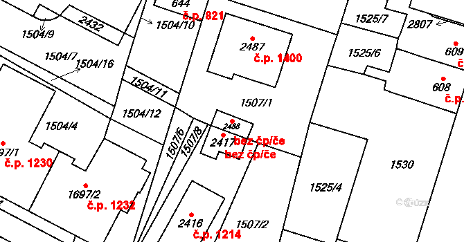 Třebechovice pod Orebem 51613948 na parcele st. 2488 v KÚ Třebechovice pod Orebem, Katastrální mapa