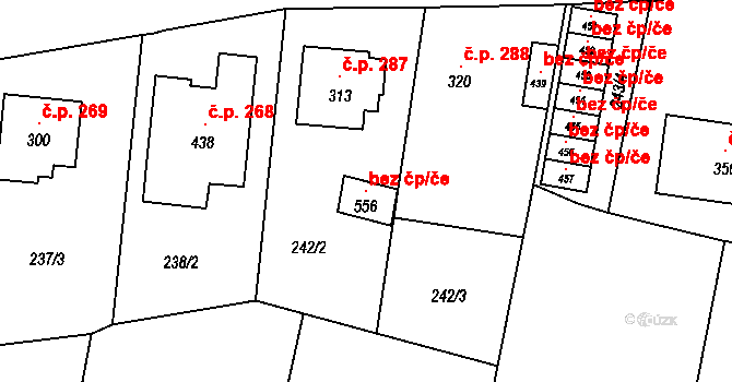 Bernartice 103924949 na parcele st. 556 v KÚ Bernartice u Milevska, Katastrální mapa