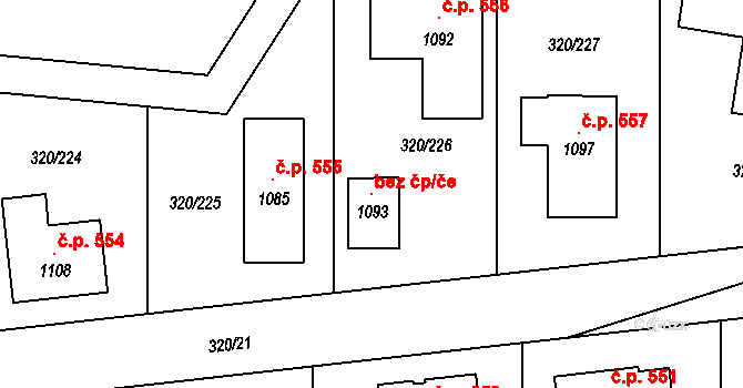 Třemošnice 106904949 na parcele st. 1093 v KÚ Třemošnice nad Doubravou, Katastrální mapa