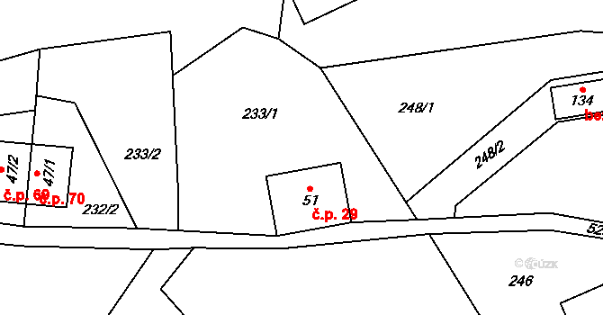Františkov 29, Rokytnice nad Jizerou na parcele st. 51/1 v KÚ Františkov v Krkonoších, Katastrální mapa