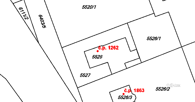 Petřvald 1262 na parcele st. 5528 v KÚ Petřvald u Karviné, Katastrální mapa
