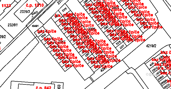 Komín 1100, Brno, Katastrální mapa