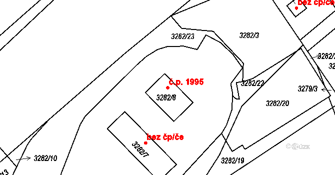 Pelhřimov 1995 na parcele st. 3282/8 v KÚ Pelhřimov, Katastrální mapa