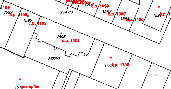 Kateřinky 1182, Opava, Katastrální mapa