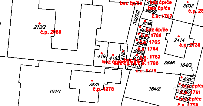 Havlíčkův Brod 38691949 na parcele st. 4184 v KÚ Havlíčkův Brod, Katastrální mapa