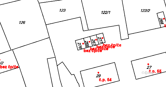 Mutěnín 39223949 na parcele st. 276 v KÚ Mutěnín, Katastrální mapa