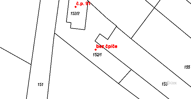 Nesvačilka 39848949 na parcele st. 152/1 v KÚ Nesvačilka, Katastrální mapa