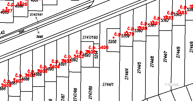 Kroměříž 41635949 na parcele st. 6416 v KÚ Kroměříž, Katastrální mapa