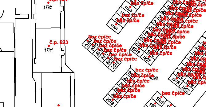Hodkovice nad Mohelkou 42503949 na parcele st. 2017 v KÚ Hodkovice nad Mohelkou, Katastrální mapa
