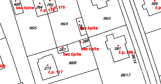 Vysoká nad Labem 46623949 na parcele st. 268 v KÚ Vysoká nad Labem, Katastrální mapa