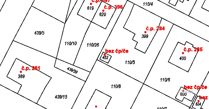 Opatovice nad Labem 49429949 na parcele st. 452 v KÚ Opatovice nad Labem, Katastrální mapa