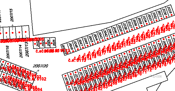 Kadaň 5117 na parcele st. 2046 v KÚ Kadaň, Katastrální mapa