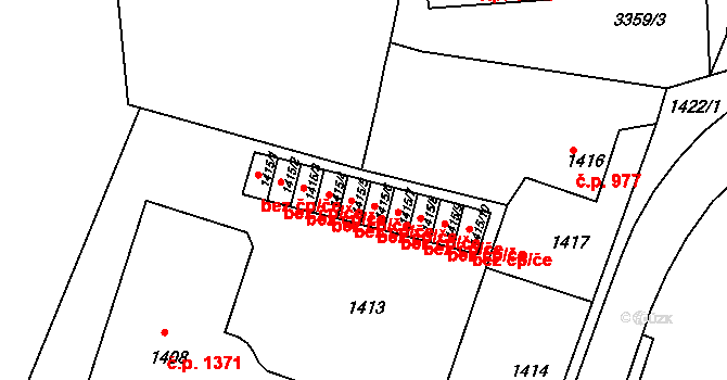 Tachov 38305950 na parcele st. 1415/5 v KÚ Tachov, Katastrální mapa
