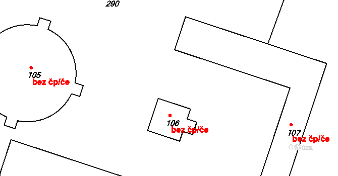 Olbramovice 42169950 na parcele st. 290 v KÚ Tomice u Votic, Katastrální mapa