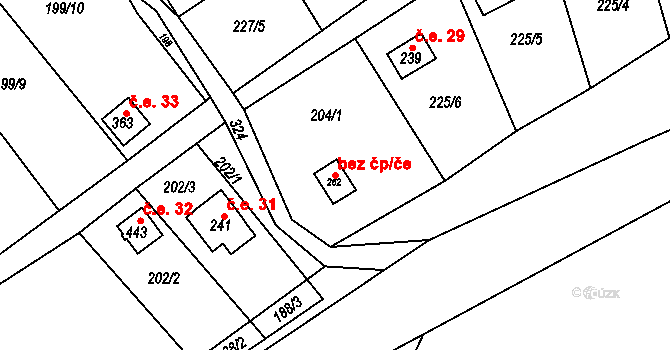 Vysoká Pec 30, Bohutín na parcele st. 262 v KÚ Vysoká Pec u Bohutína, Katastrální mapa