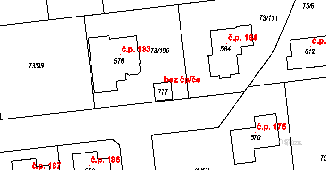 Sibřina 104293951 na parcele st. 777 v KÚ Sibřina, Katastrální mapa