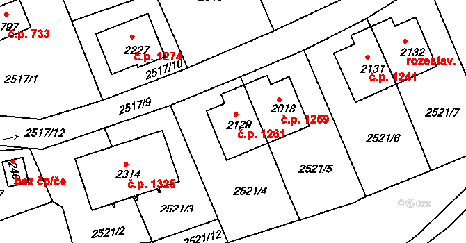 Horní Ledeč 1261, Ledeč nad Sázavou, Katastrální mapa