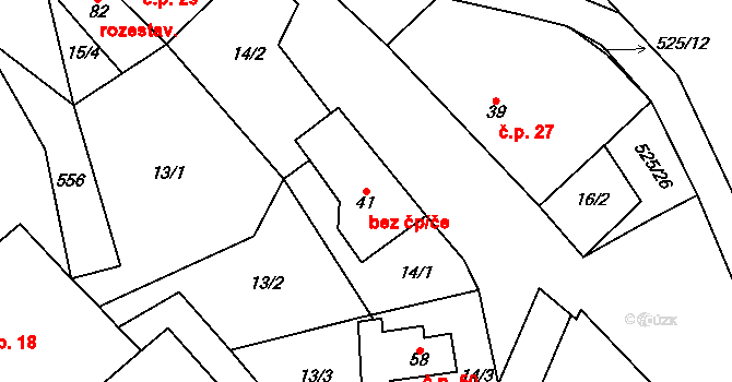 Velké Janovice 21, Katastrální mapa