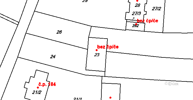 Sudice 38316951 na parcele st. 23 v KÚ Sudice u Boskovic, Katastrální mapa