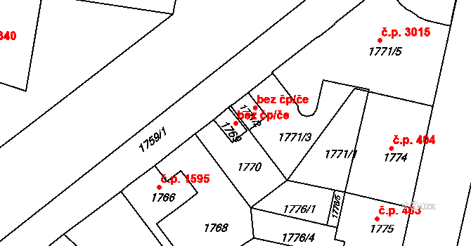 Česká Lípa 39734951 na parcele st. 1769 v KÚ Česká Lípa, Katastrální mapa