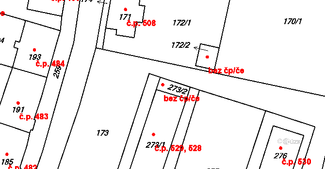 Libčice nad Vltavou 41978951 na parcele st. 273/2 v KÚ Letky, Katastrální mapa