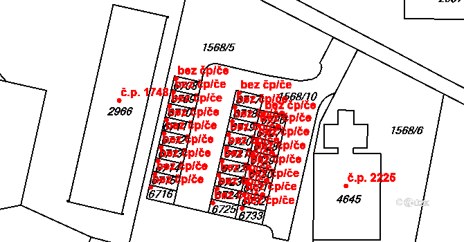 Písek 42273951 na parcele st. 6719 v KÚ Písek, Katastrální mapa