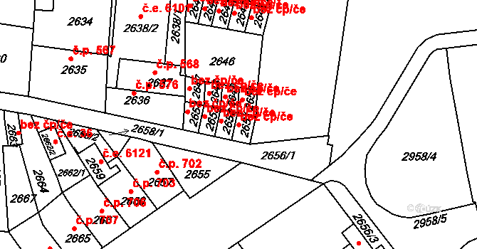 Ústí nad Labem 44750951 na parcele st. 2651 v KÚ Střekov, Katastrální mapa