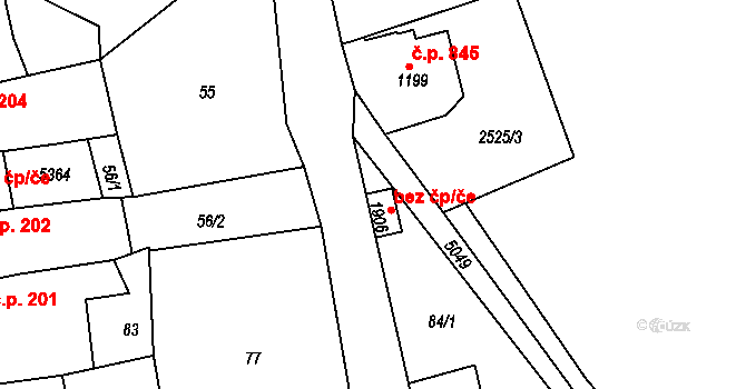 Jáchymov 45806951 na parcele st. 1906 v KÚ Jáchymov, Katastrální mapa