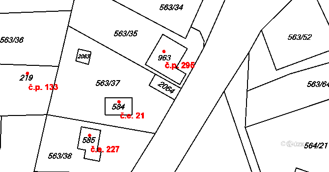 Mirošovice 46115951 na parcele st. 2064 v KÚ Mirošovice u Říčan, Katastrální mapa