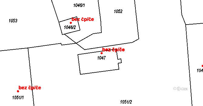 Bělotín 47513951 na parcele st. 1047 v KÚ Bělotín, Katastrální mapa