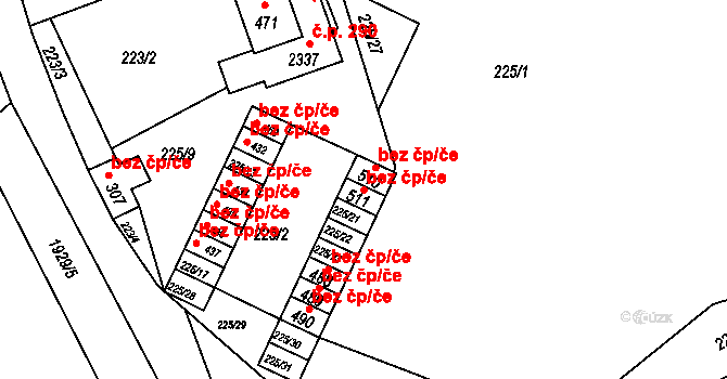 Horní Stropnice 49903951 na parcele st. 511 v KÚ Horní Stropnice, Katastrální mapa