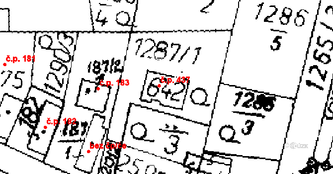 Přerov nad Labem 437 na parcele st. 642 v KÚ Přerov nad Labem, Katastrální mapa