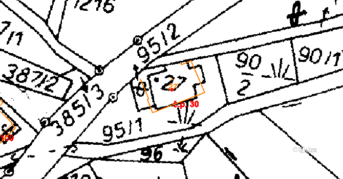 Heřmanice 30, Králíky na parcele st. 27 v KÚ Heřmanice u Králík, Katastrální mapa
