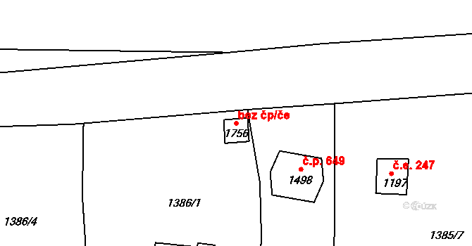 Blovice 88280951 na parcele st. 1756 v KÚ Blovice, Katastrální mapa