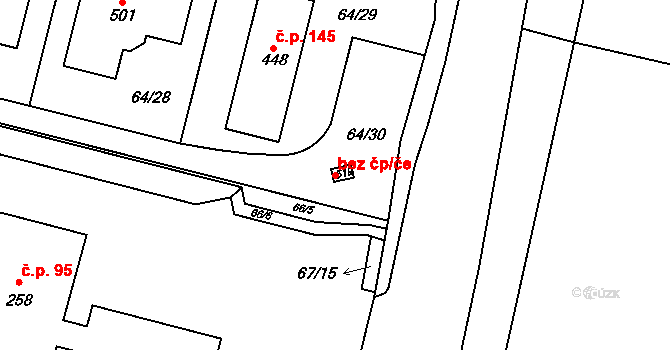 Bořanovice 94418951 na parcele st. 519 v KÚ Bořanovice, Katastrální mapa