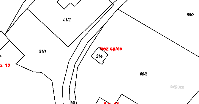 Bojanov 110396952 na parcele st. 214 v KÚ Horní Bezděkov u Bojanova, Katastrální mapa