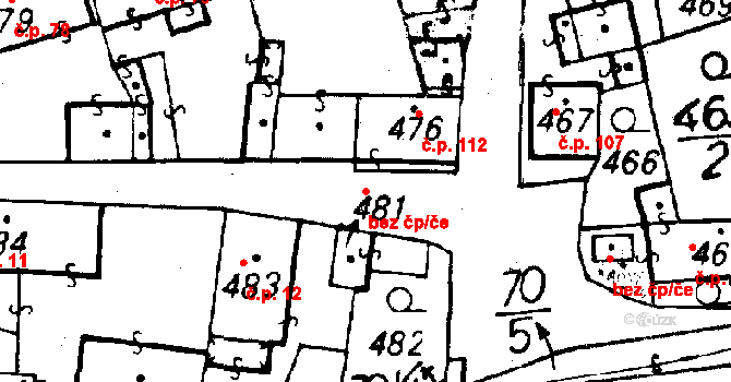 Volduchy 40667952 na parcele st. 481 v KÚ Volduchy, Katastrální mapa