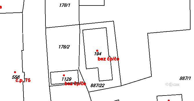Broumov 41888952 na parcele st. 194 v KÚ Velká Ves u Broumova, Katastrální mapa