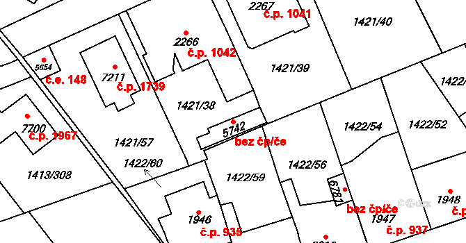 Beroun 43508952 na parcele st. 5742 v KÚ Beroun, Katastrální mapa