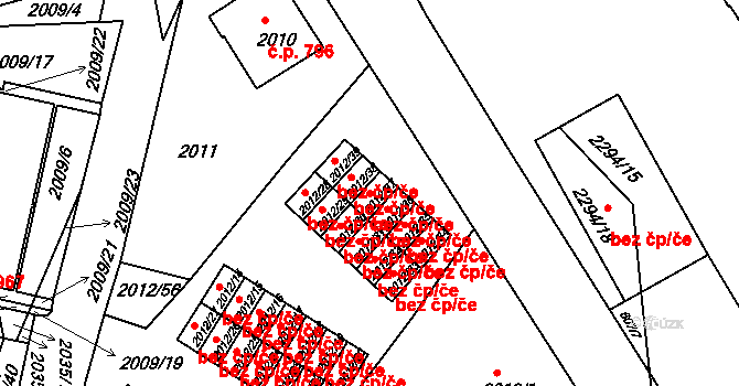 Týniště nad Orlicí 44289952 na parcele st. 2012/37 v KÚ Týniště nad Orlicí, Katastrální mapa