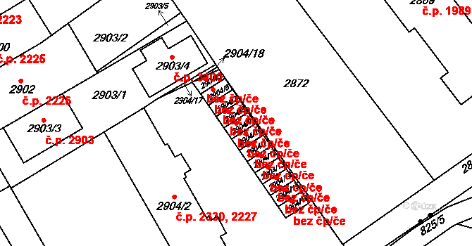 Brno 45539952 na parcele st. 2904/9 v KÚ Žabovřesky, Katastrální mapa