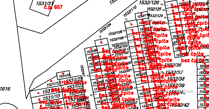 Třeboň 47547952 na parcele st. 1532/102 v KÚ Třeboň, Katastrální mapa