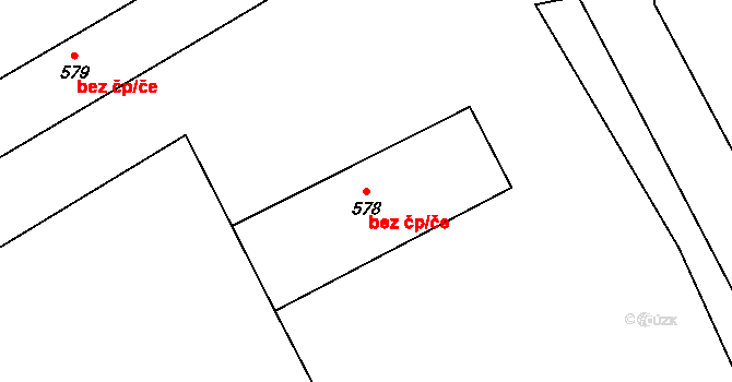Zlín 48855952 na parcele st. 578 v KÚ Louky nad Dřevnicí, Katastrální mapa
