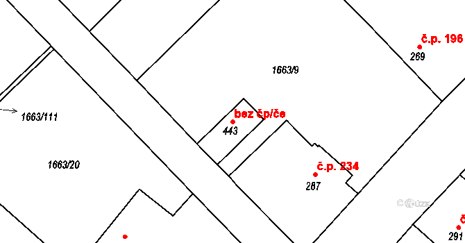 Chotusice 48878952 na parcele st. 443 v KÚ Chotusice, Katastrální mapa