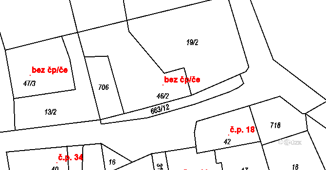 Kleneč 103809953 na parcele st. 46/2 v KÚ Kleneč, Katastrální mapa