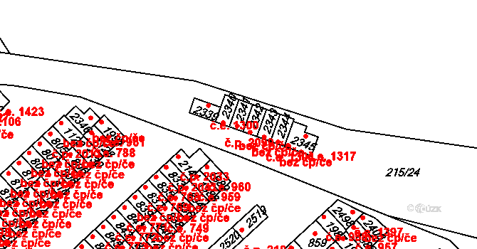 Sezimovo Ústí 1302, Katastrální mapa